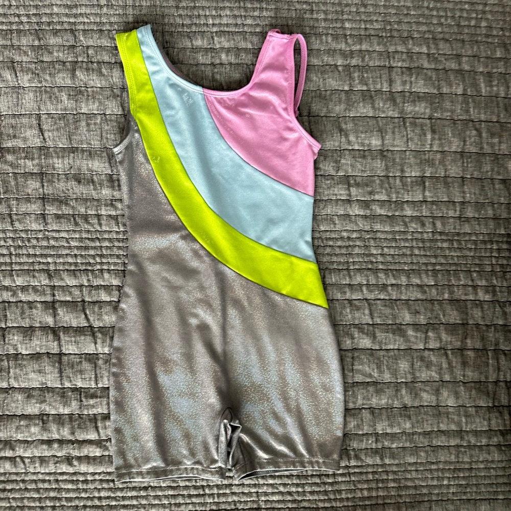 Colorful Sleeveless Leotard biketard unitard 7/8